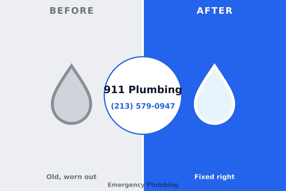 Before and after: plumbing repair Bermuda Run, NC